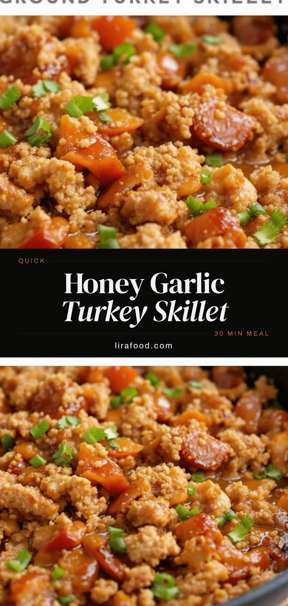 honey garlic ground turkey skillet recipe