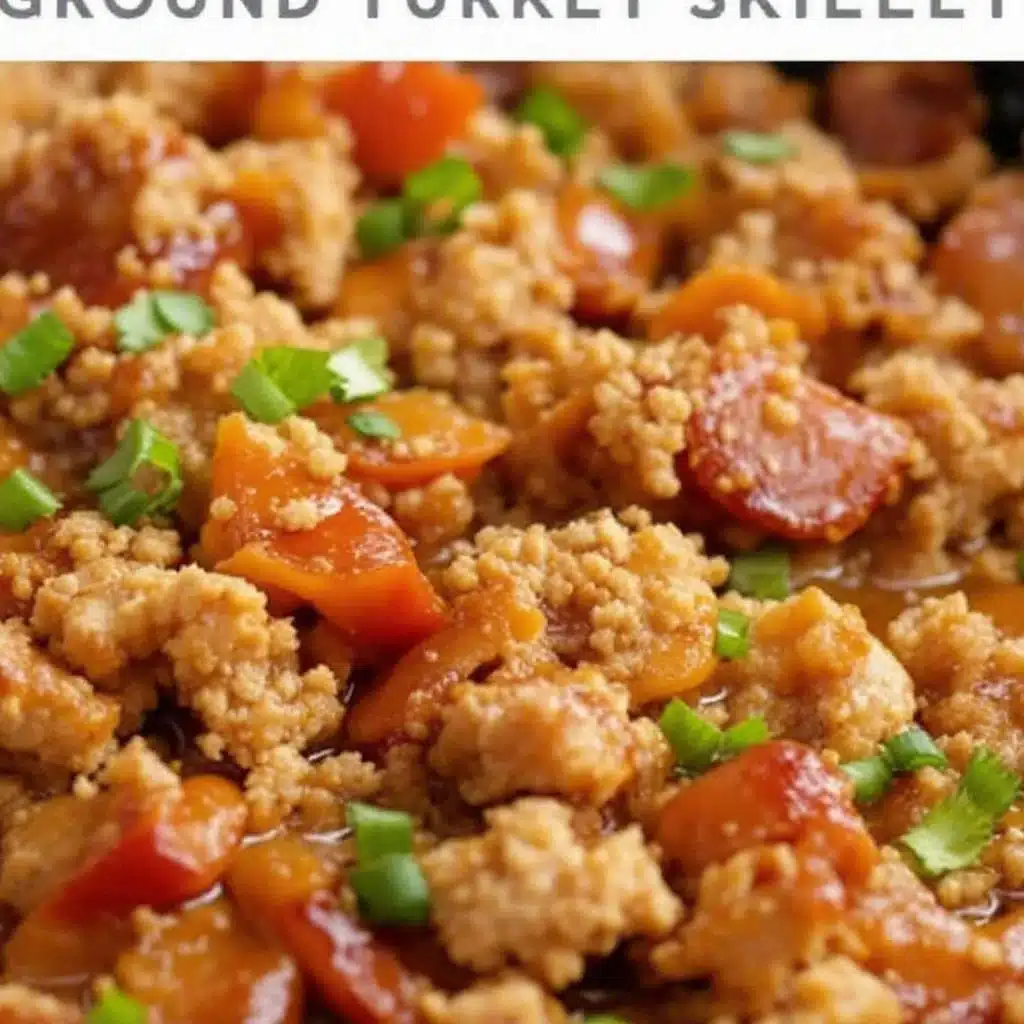honey garlic ground turkey skillet - featured image
