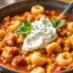 instant pot lasagna soup with ricotta - featured image