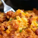 make-ahead sausage hashbrown breakfast casserole - featured image