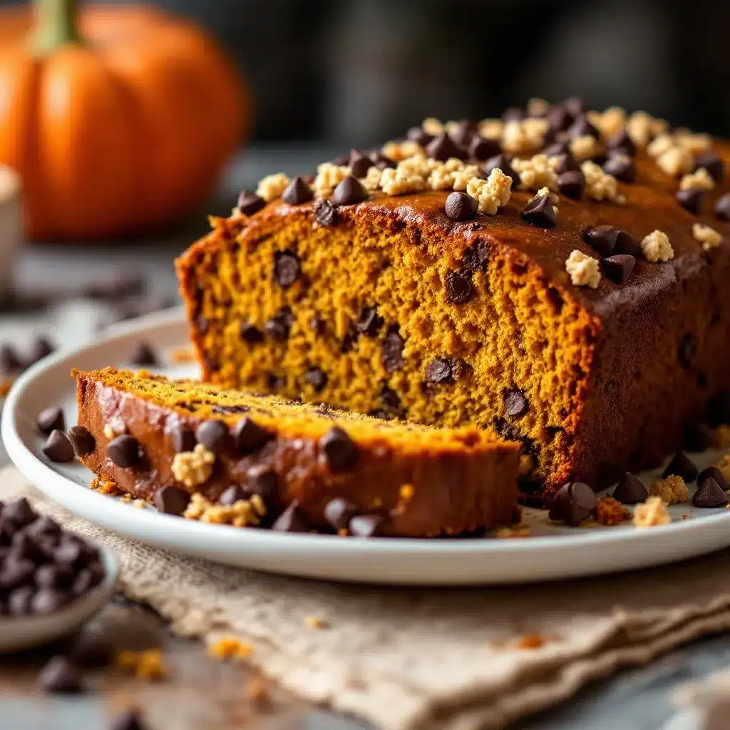maple pumpkin chocolate chip loaf preparation steps