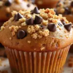 moist pumpkin chocolate chip muffins - featured image