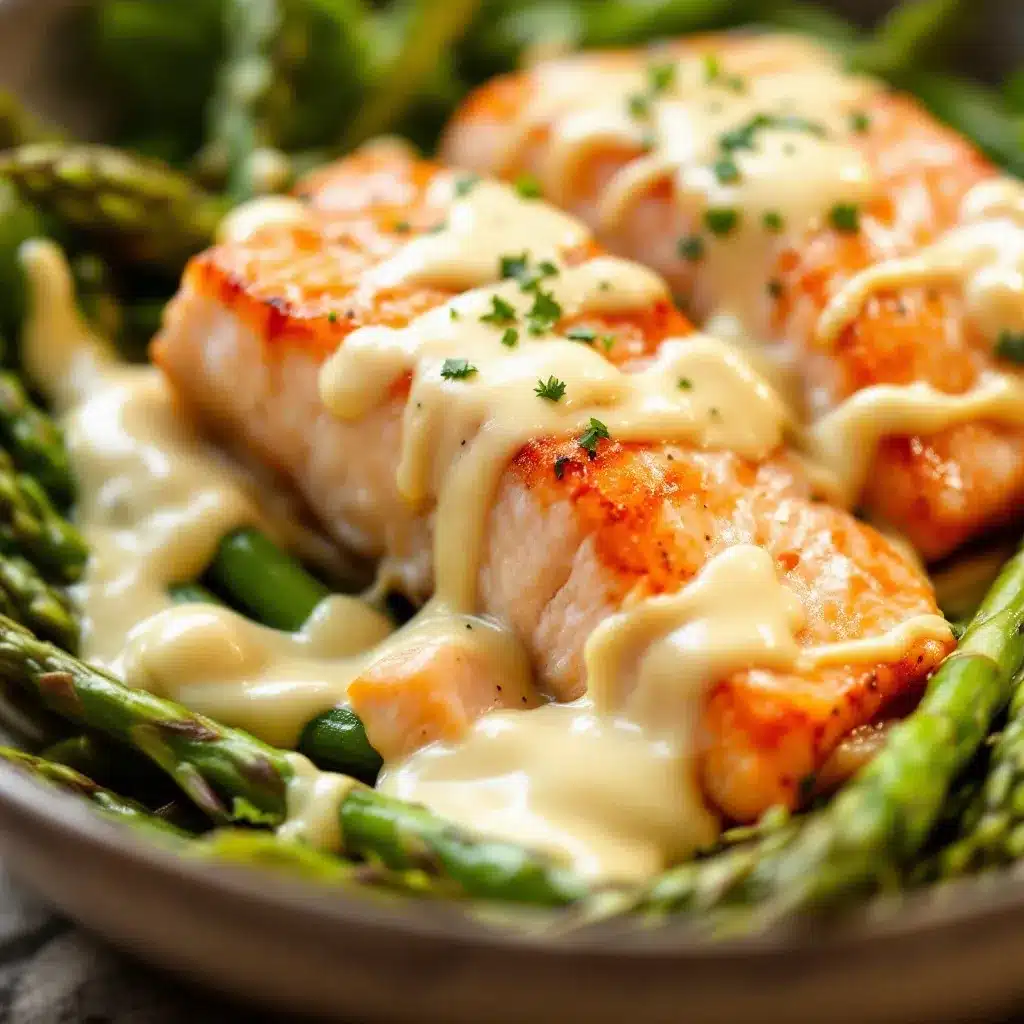 one-pan garlic butter salmon with asparagus preparation steps
