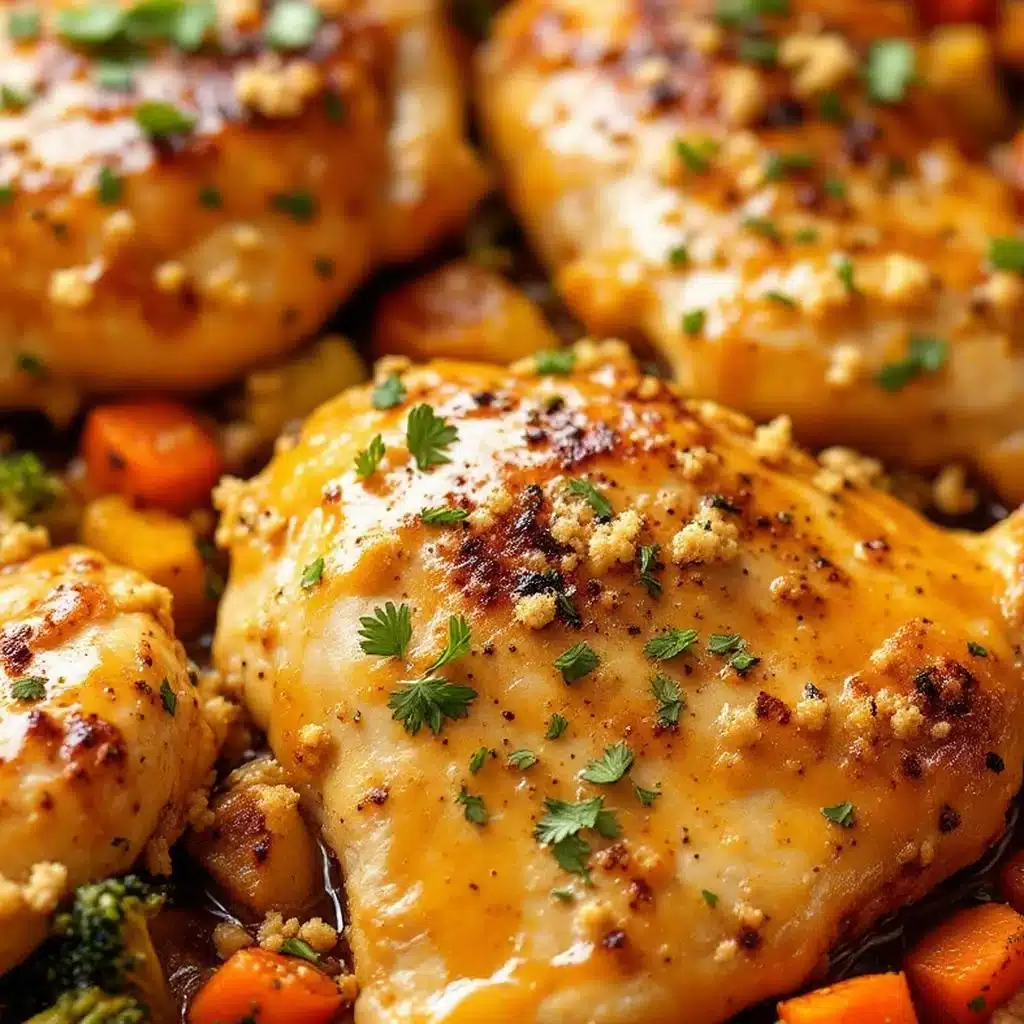 one-pan honey mustard chicken - featured image