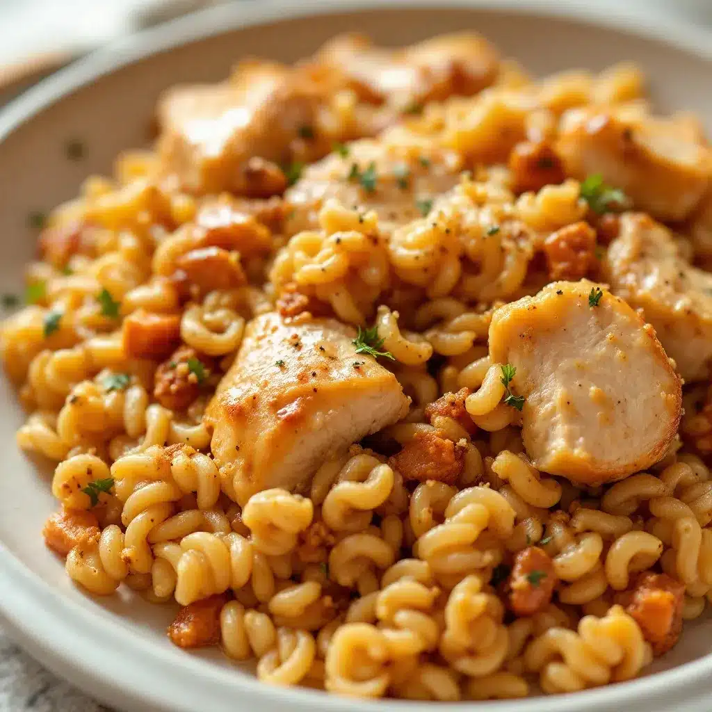 one pot chicken and apple cider orzo preparation steps