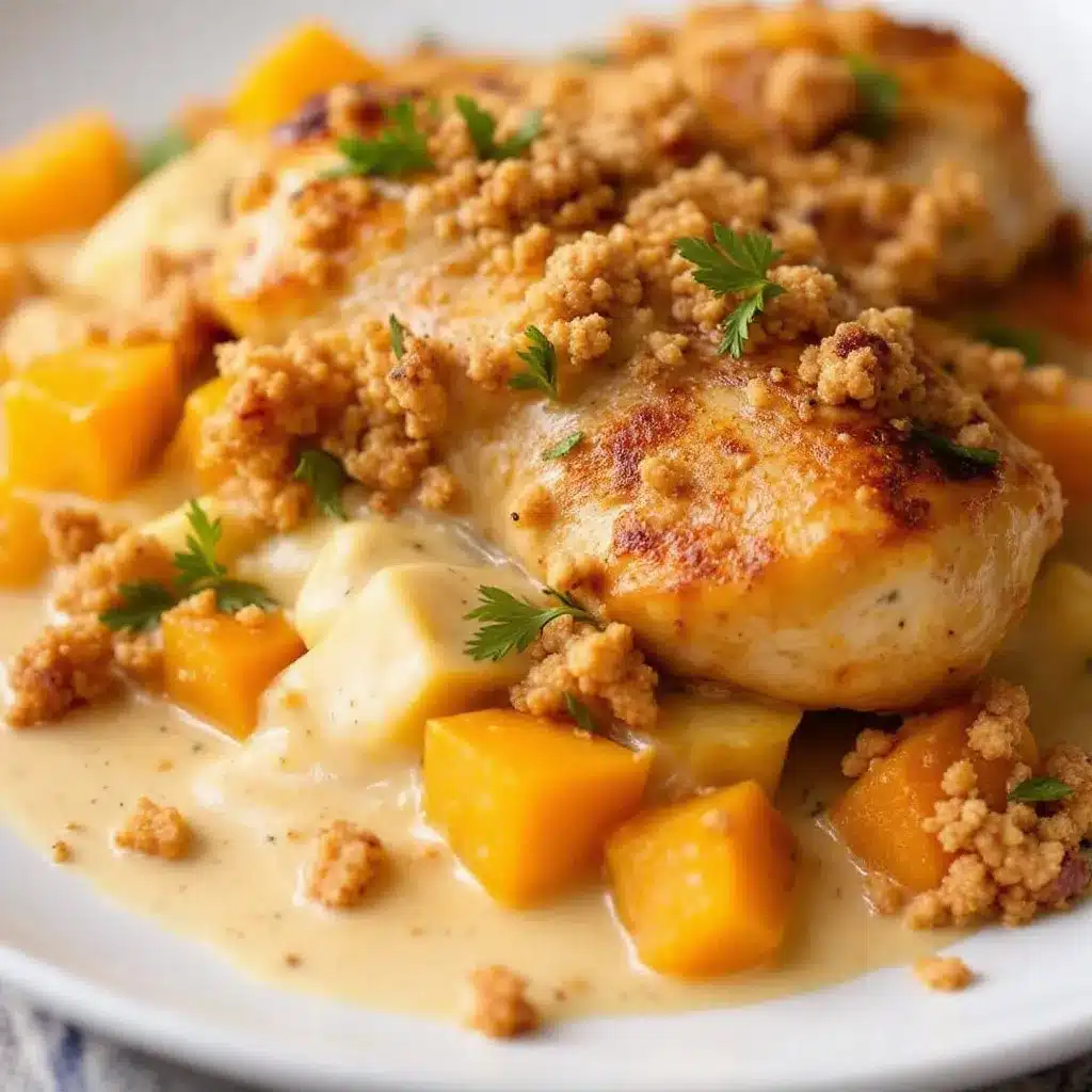 One-Pot Creamy Tuscan Chicken with Butternut Squash preparation steps