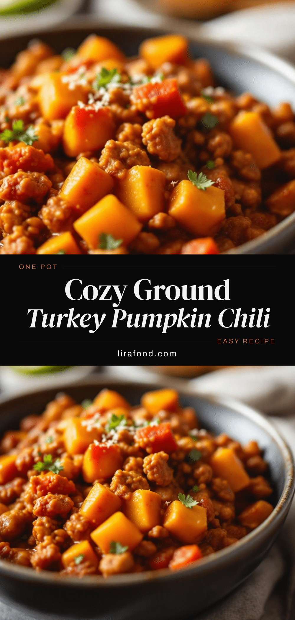 one pot ground turkey pumpkin chili recipe