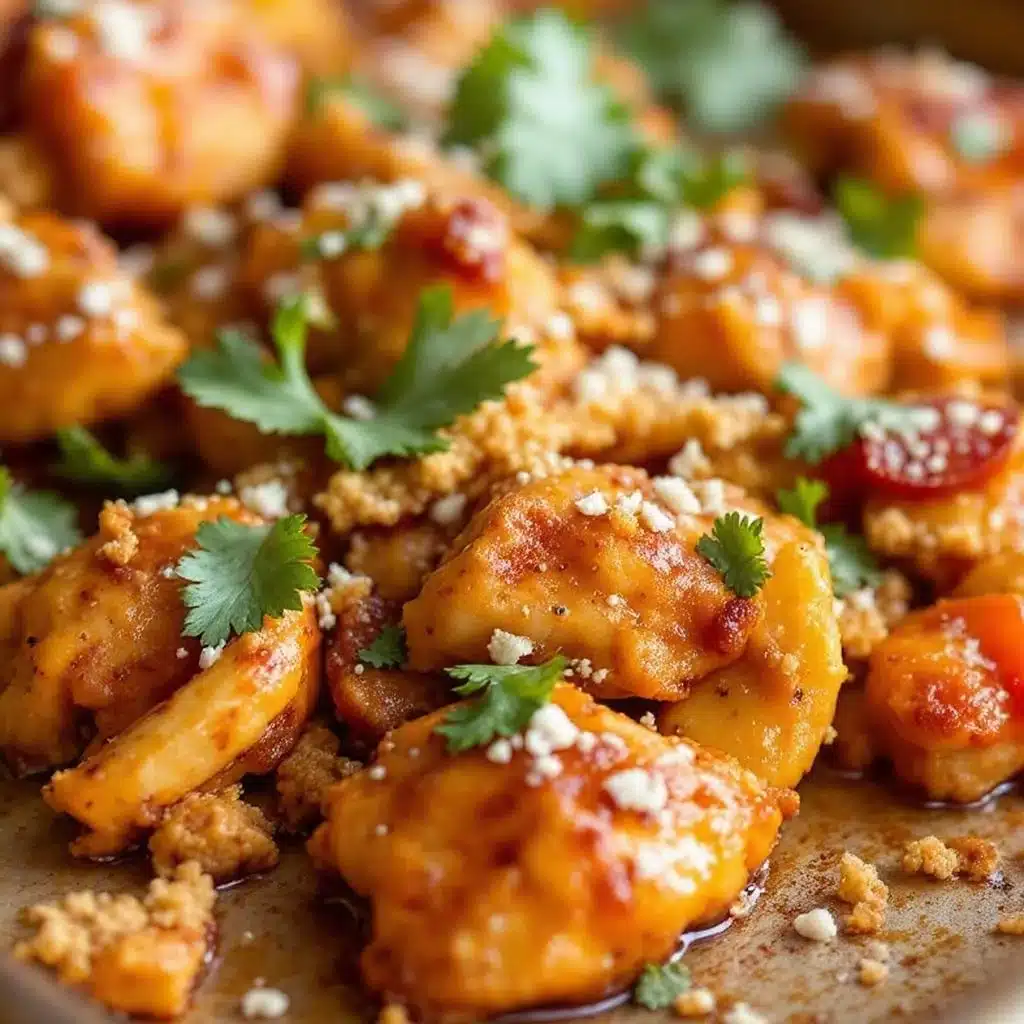 quick sheet pan chicken fajitas - featured image