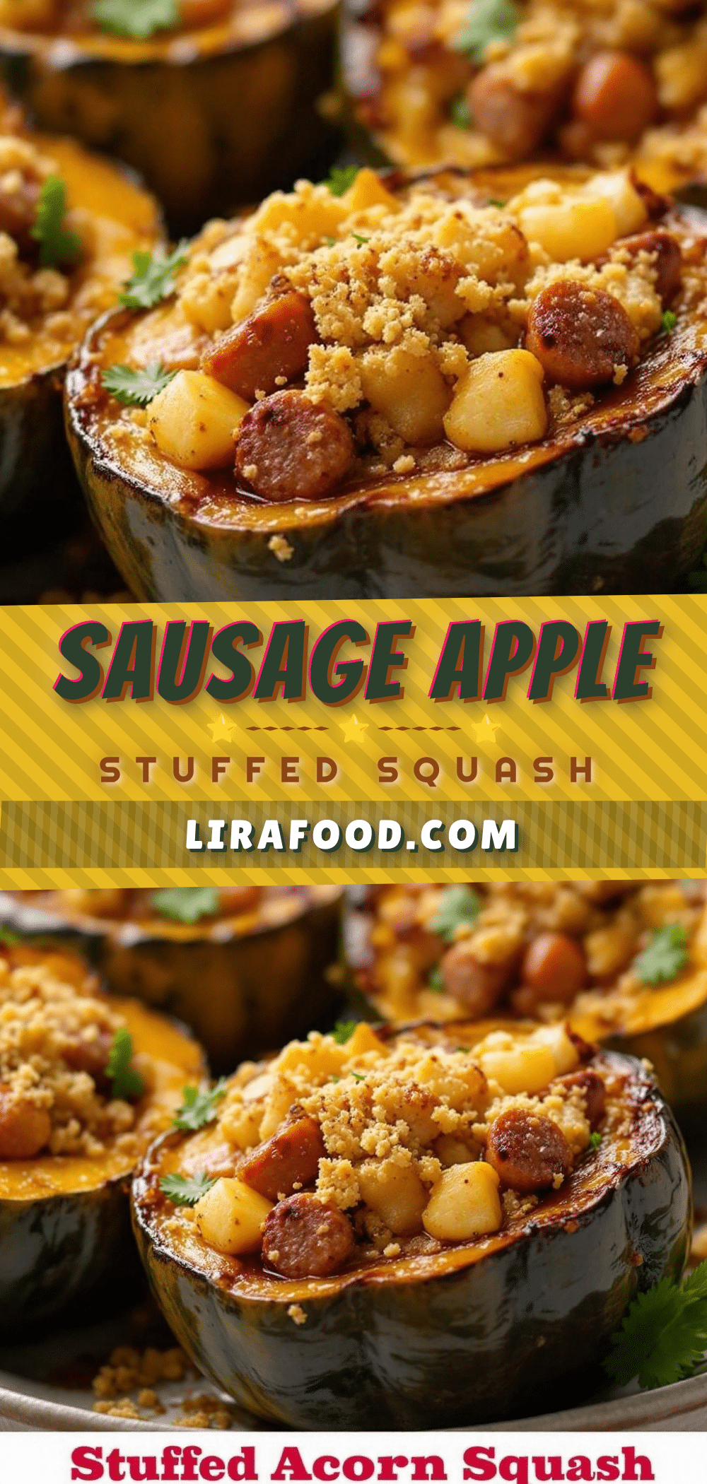 Sausage and Apple Stuffed Acorn Squash recipe