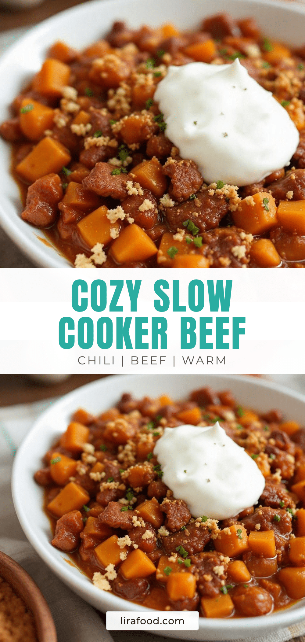 slow cooker beef and butternut squash chili recipe