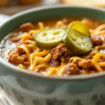 slow cooker cheeseburger soup - featured image