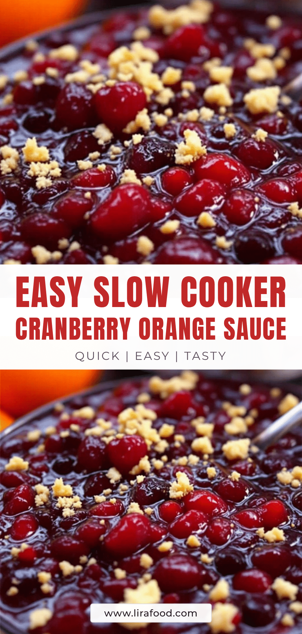 slow cooker cranberry orange sauce recipe