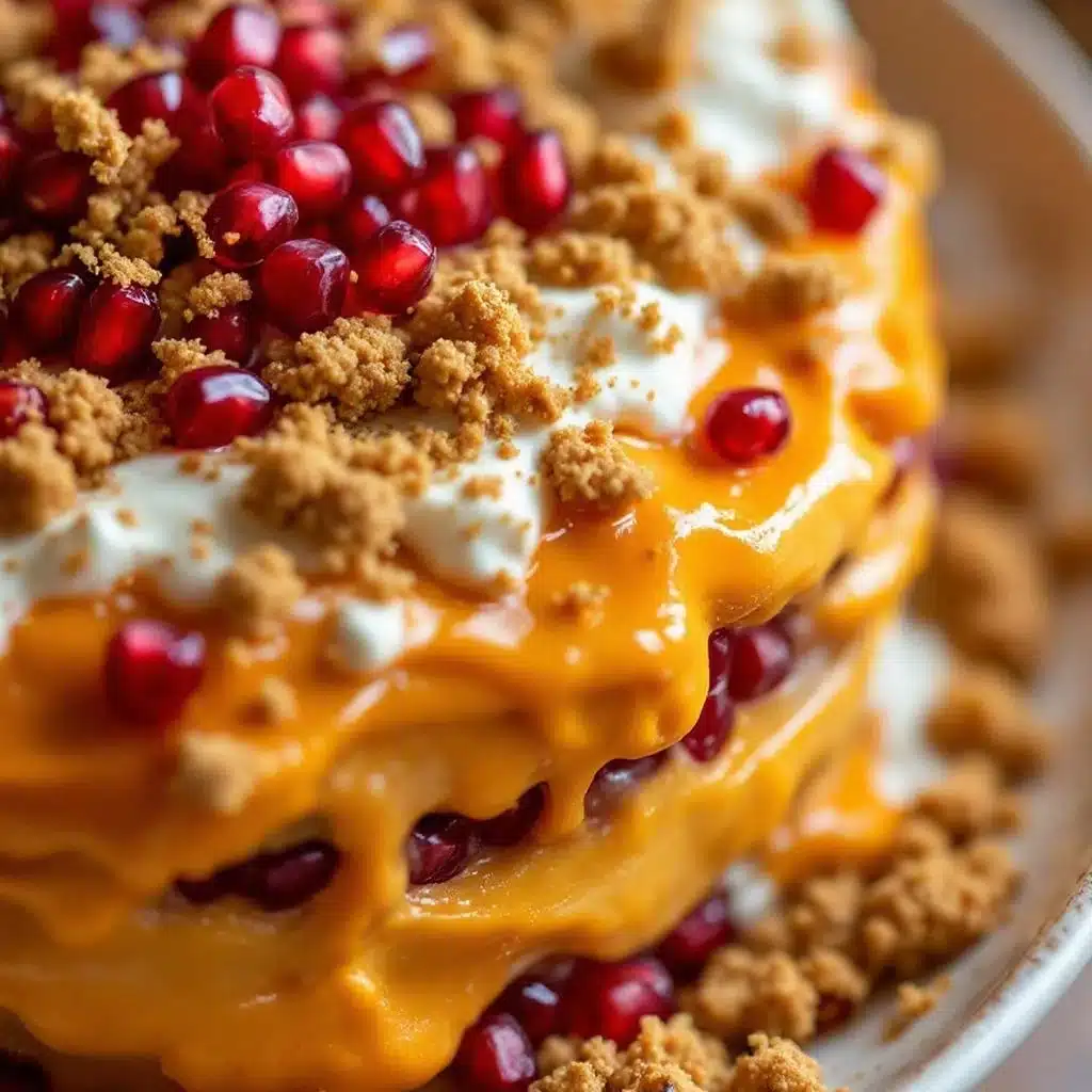 spiced pumpkin pomegranate trifle - featured image