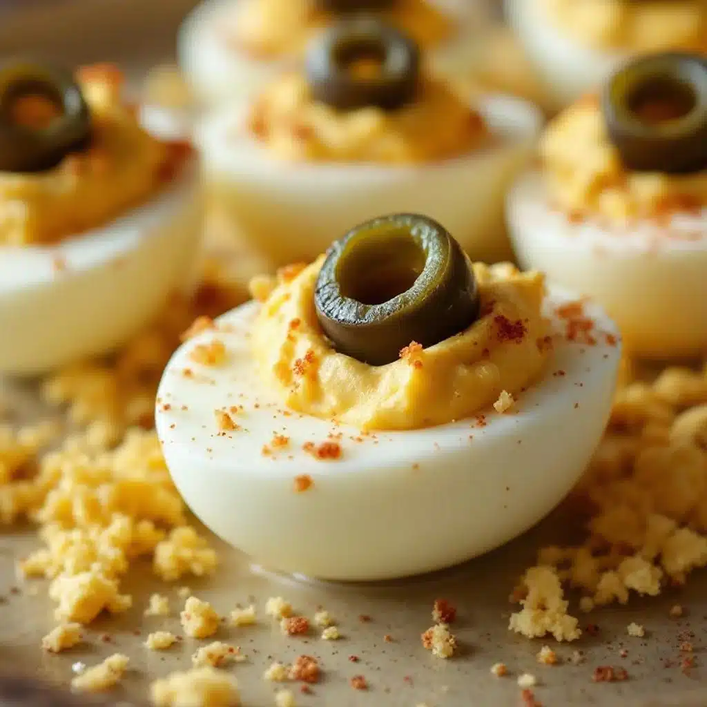spooky fun deviled egg eyeballs - featured image