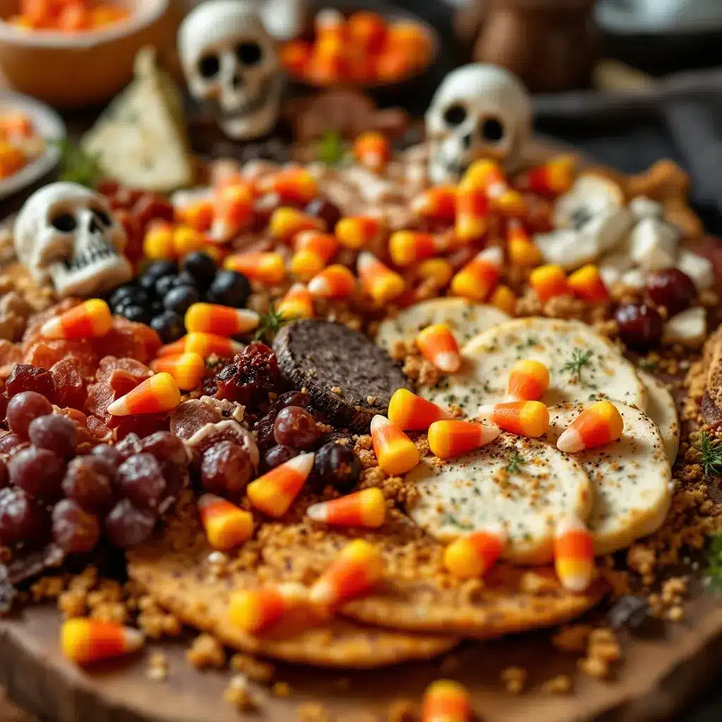 Spooky Graveyard Charcuterie Board preparation steps