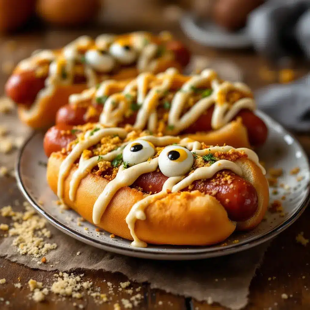 spooky mummy hot dogs preparation steps