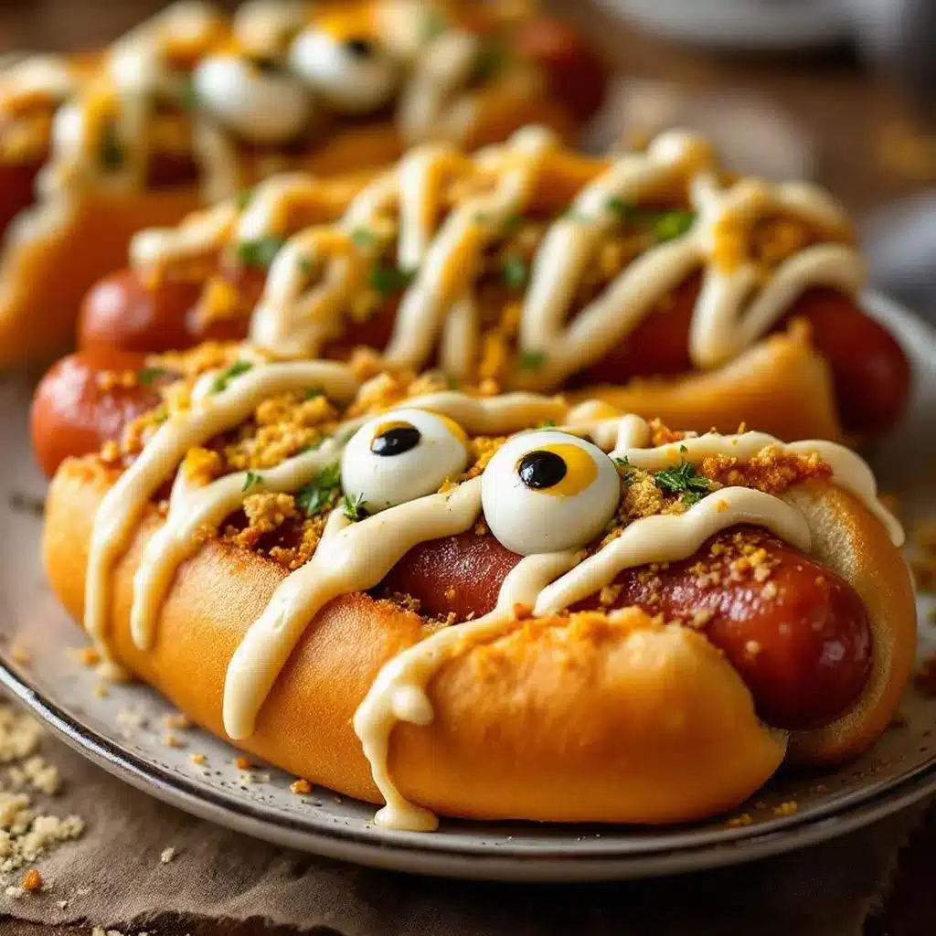spooky mummy hot dogs - featured image