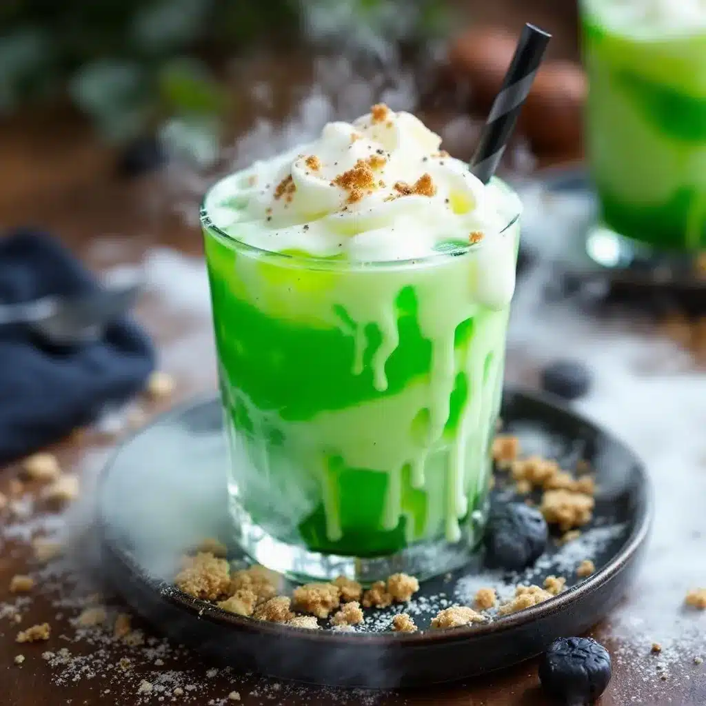 Spooky Witches Brew Green Punch preparation steps