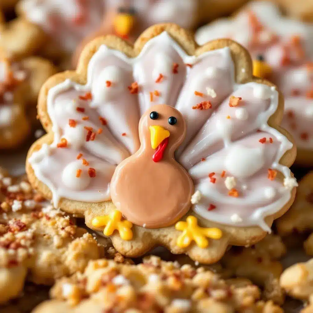 Thanksgiving turkey sugar cookies preparation steps