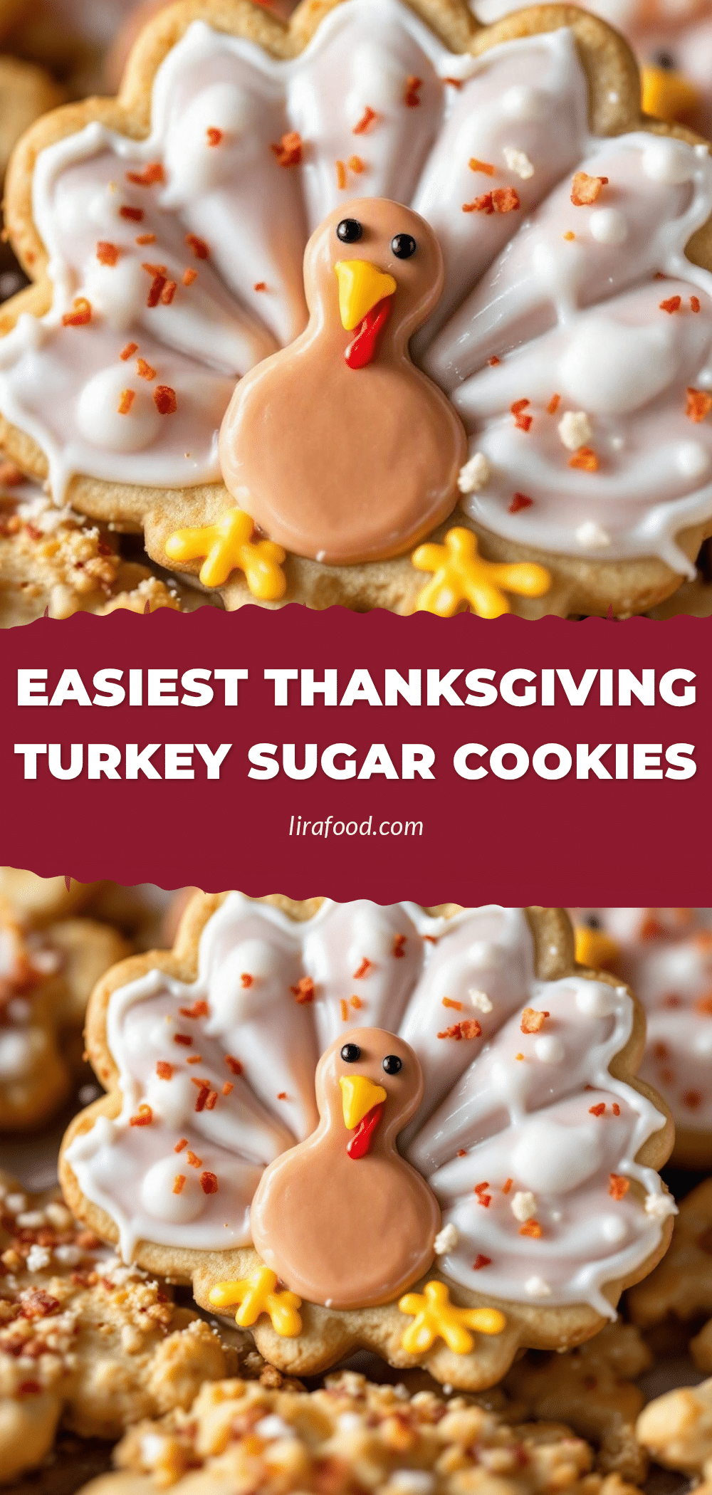 Thanksgiving turkey sugar cookies recipe