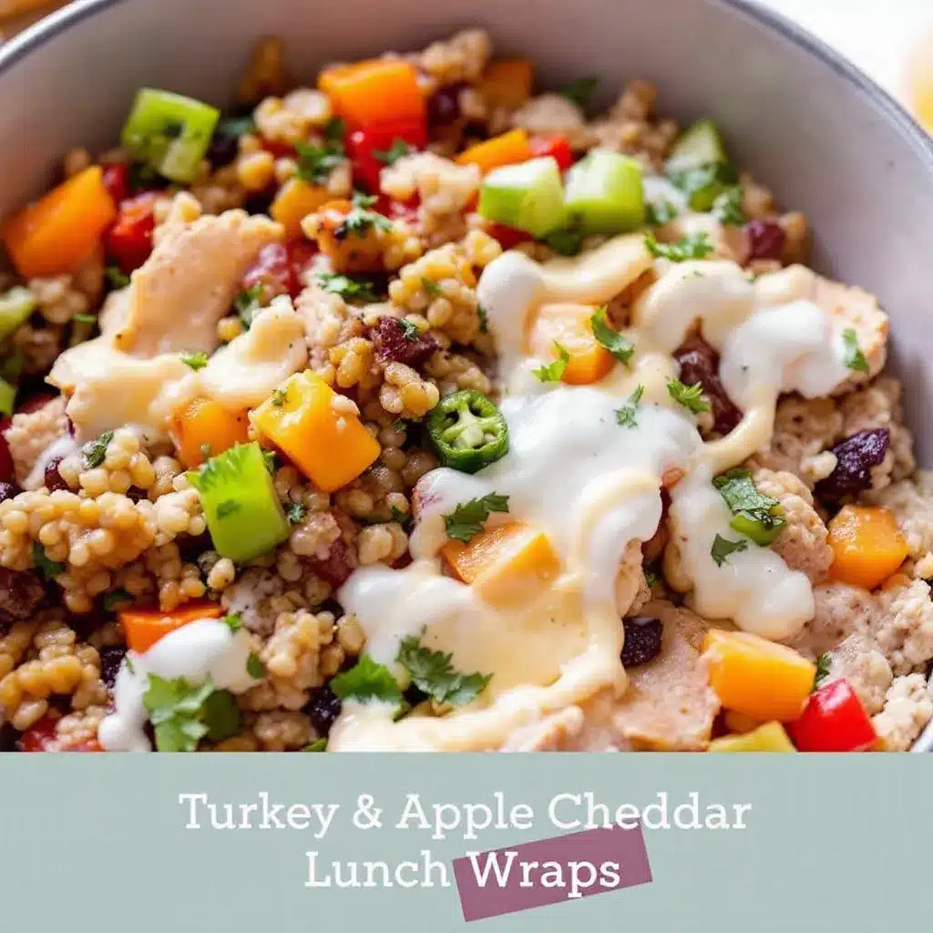 turkey apple cheddar wraps preparation steps