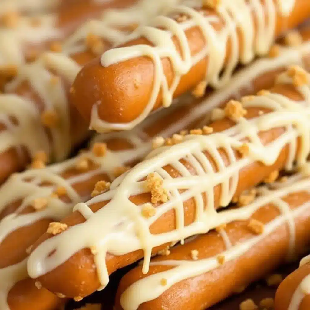 white chocolate witch finger pretzel rods - featured image